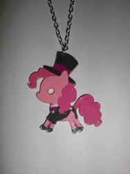 Size: 2112x2816 | Tagged: safe, artist:bunnygirl2190, pinkie pie, g4, clothes, craft, customized toy, high res, necklace, tuxedo