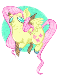 Size: 309x398 | Tagged: safe, artist:coyotoscoping, fluttershy, g4, female, solo