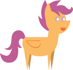 Size: 967x918 | Tagged: safe, artist:videogamehunter, scootaloo, pegasus, pony, g4, female, paper pony, pointy ponies, solo