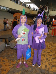 Size: 600x800 | Tagged: safe, spike, twilight sparkle, human, g4, cosplay, irl, irl human, photo