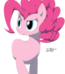 Size: 934x1050 | Tagged: safe, artist:sunibee, pinkie pie, g4, cel shading, female, solo