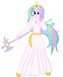 Size: 500x606 | Tagged: safe, artist:furiosthestral, princess celestia, equestria girls, g4, female, humanized, solo