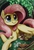 Size: 2556x3814 | Tagged: safe, artist:johnjoseco, fluttershy, duck, pegasus, pony, g4, cute, eyes closed, female, high res, mare, shyabetes, smiling