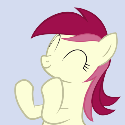 Size: 770x770 | Tagged: safe, artist:mihaaaa, roseluck, earth pony, pony, g4, animated, clapping, clapping ponies, female, gif, mare, show accurate, solo