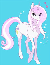 Size: 516x657 | Tagged: safe, artist:pasikon, fleur-de-lis, g4, female, skunk stripe, solo, unshorn fetlocks