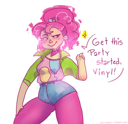 Size: 1826x1767 | Tagged: safe, artist:glasmond, pinkie pie, human, g4, alternate hairstyle, female, humanized, solo