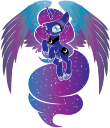 Size: 578x672 | Tagged: safe, artist:chii---chan, princess luna, g4, female, simple background, solo