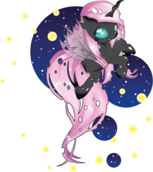 Size: 490x551 | Tagged: safe, artist:chii---chan, fluttershy, changeling, g4, changelingified, female, flutterling, pink changeling, solo, species swap