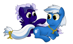 Size: 1024x626 | Tagged: safe, artist:zombiestaste, oc, oc only, oc:azura peavielle, raised hoof, shipping