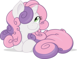 Size: 5000x3844 | Tagged: safe, artist:joey darkmeat, artist:spier17, sweetie belle, pony, g4, absurd resolution, cute, diasweetes, female, fluffy, hair over one eye, long mane, sheepie belle, simple background, smiling, solo, transparent background, vector