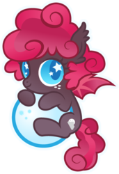 Size: 380x554 | Tagged: safe, artist:disfiguredstick, oc, oc only, oc:notty batty, bat pony, pony, female, filly, foal, freckles, looking at you, mare, simple background, smiling, smiling at you, solo, starry eyes, transparent background, wingding eyes