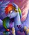 Size: 1200x1418 | Tagged: safe, artist:daffydream, rainbow dash, pegasus, pony, g4, the best night ever, clothes, dress, female, gala dress, laurel wreath, solo