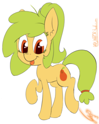 Size: 813x1014 | Tagged: safe, artist:magical disaster, oc, oc only, oc:mango, cute, female, solo, tongue out