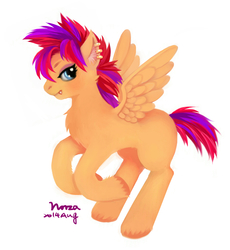 Size: 2000x2172 | Tagged: dead source, safe, artist:abyssdungeon, oc, oc only, oc:noru, pegasus, pony, high res, simple background, solo, white background