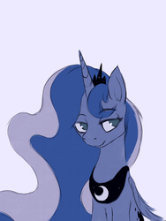 Size: 1280x1706 | Tagged: safe, artist:swaetshrit, princess luna, g4, female, simple background, solo