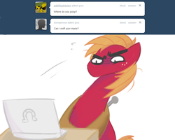 Size: 1000x800 | Tagged: safe, big macintosh, earth pony, pony, ask big macintosh, g4, ask, male, nope.avi, solo, stallion, tumblr