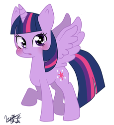 Size: 647x706 | Tagged: safe, artist:lexieskye, twilight sparkle, alicorn, pony, g4, blushing, female, mare, solo, twilight sparkle (alicorn)