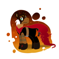 Size: 894x894 | Tagged: safe, artist:that-dappled-pegasi, pony, cape, clothes, el tigre, ponified, solo