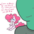 Size: 500x500 | Tagged: safe, artist:mt, pinkie pie, oc, oc:anon, earth pony, human, pony, g4, duo