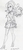 Size: 788x1716 | Tagged: safe, artist:violet-feather, rarity, human, g4, crossover, female, humanized, monochrome, sailor moon (series), solo, traditional art