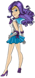 Size: 788x1716 | Tagged: safe, artist:violet-feather, rarity, human, g4, crossover, female, humanized, sailor moon (series), simple background, solo, transparent background