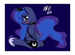 Size: 2250x1650 | Tagged: safe, artist:rb-d, princess luna, g4, butt, female, plot, simple background, sitting, solo