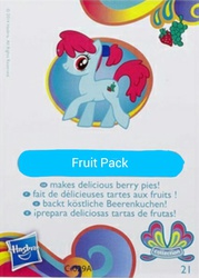 Size: 572x800 | Tagged: safe, edit, fruit pack, ruby splash, g4, background pony, blind bag card, wave 11