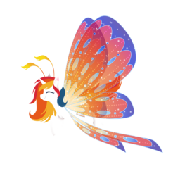 Size: 3943x4007 | Tagged: safe, artist:fuyusfox, oc, oc only, breezie, colored wings, gradient wings, solo, sparkly wings, wings