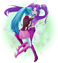 Size: 2300x2500 | Tagged: safe, artist:mia-doof, aria blaze, sonata dusk, equestria girls, g4, my little pony equestria girls: rainbow rocks, blushing, female, gem, high res, lesbian, ship:arisona, shipping, simple background, siren gem, transparent background