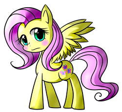 Size: 628x579 | Tagged: safe, artist:vdru7, fluttershy, g4, female, looking at you, pixiv, solo