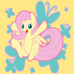 Size: 9028x9028 | Tagged: safe, artist:mysteriouskaos, fluttershy, g4, absurd resolution, cutie mark, female, happy, solo, underhoof