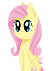 Size: 1536x2048 | Tagged: safe, artist:humanymcduck56, fluttershy, pegasus, pony, g4, cute, female, looking at you, mare, shyabetes, sitting, solo