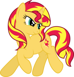 Size: 6000x6178 | Tagged: safe, artist:stabzor, sunset shimmer, pony, unicorn, g4, absurd resolution, female, simple background, solo, transparent background, vector