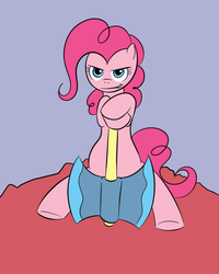 Size: 800x1000 | Tagged: safe, artist:kloudmutt, pinkie pie, pony, g4, axe, bipedal, female, solo, weapon