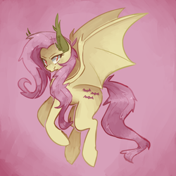 Size: 731x731 | Tagged: safe, artist:raponee, fluttershy, g4, female, flutterbat, solo