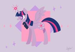 Size: 1024x708 | Tagged: safe, artist:pegasisters82, twilight sparkle, alicorn, pony, g4, female, fulfilled cutie mark, happy, mare, simple background, solo, twilight sparkle (alicorn)