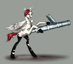 Size: 2000x1770 | Tagged: safe, artist:madhotaru, oc, oc only, oc:fausticorn, pony, cosplay, lauren faust, ponified, solo, tank girl, younger