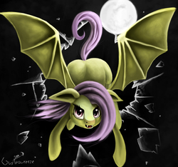 Size: 3200x3000 | Tagged: safe, artist:gusteaureeze, fluttershy, g4, female, flutterbat, high res, solo