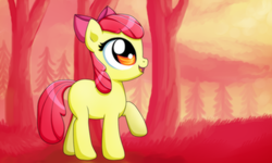 Size: 1000x600 | Tagged: safe, artist:nunitko, apple bloom, g4, female, solo