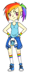 Size: 477x1272 | Tagged: safe, artist:riizu-chii, rainbow dash, human, g4, female, humanized, solo