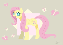 Size: 1024x736 | Tagged: safe, artist:pegasisters82, fluttershy, g4, female, happy, simple background, solo, wingding eyes