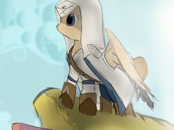 Size: 1024x768 | Tagged: safe, oc, oc only, assassin, assassin's creed, assassin's creed iii, connor kenway, crossover, looking away, ponyville, solo