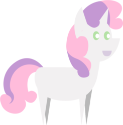 Size: 885x902 | Tagged: safe, artist:videogamehunter, sweetie belle, g4, female, pointy ponies, solo