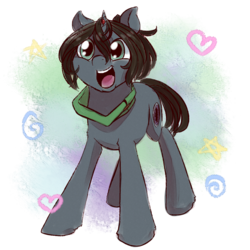 Size: 1000x1000 | Tagged: safe, artist:mylittlesheepy, oc, oc only, pony, unicorn, female, happy, mare, open mouth, solo