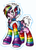 Size: 802x1105 | Tagged: safe, artist:php166, oc, oc only, oc:sleepaway, pegasus, pony, clothes, cutie mark, male, rainbow, rainbow socks, socks, solo, stallion, striped socks, sweater, traditional art