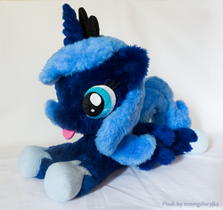 Size: 700x662 | Tagged: safe, artist:mmmgaleryjka, princess luna, g4, female, solo, tongue out