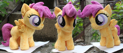 Size: 4220x1830 | Tagged: safe, artist:buttsnstuff, scootaloo, g4, irl, photo, plushie, solo