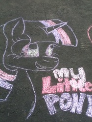 Size: 720x960 | Tagged: safe, artist:discordedizzy, twilight sparkle, g4, chalk, chalk drawing, female, solo, traditional art