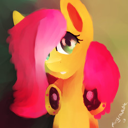 Size: 1024x1024 | Tagged: safe, artist:marysewable, fluttershy, g4, female, headphones, solo