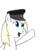 Size: 1280x1280 | Tagged: safe, artist:nuke928, oc, oc only, oc:aryanne, pony, blonde, female, happy, hat, salute, sieg heil, simple, smiling, solo, upper body